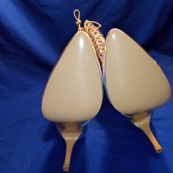 ALL THAT SHIMMER SHINES FROM THE FUTURE HEELED BOOTS ( BRAND NEW !!!! ) SILVER - Picture 5 of 6